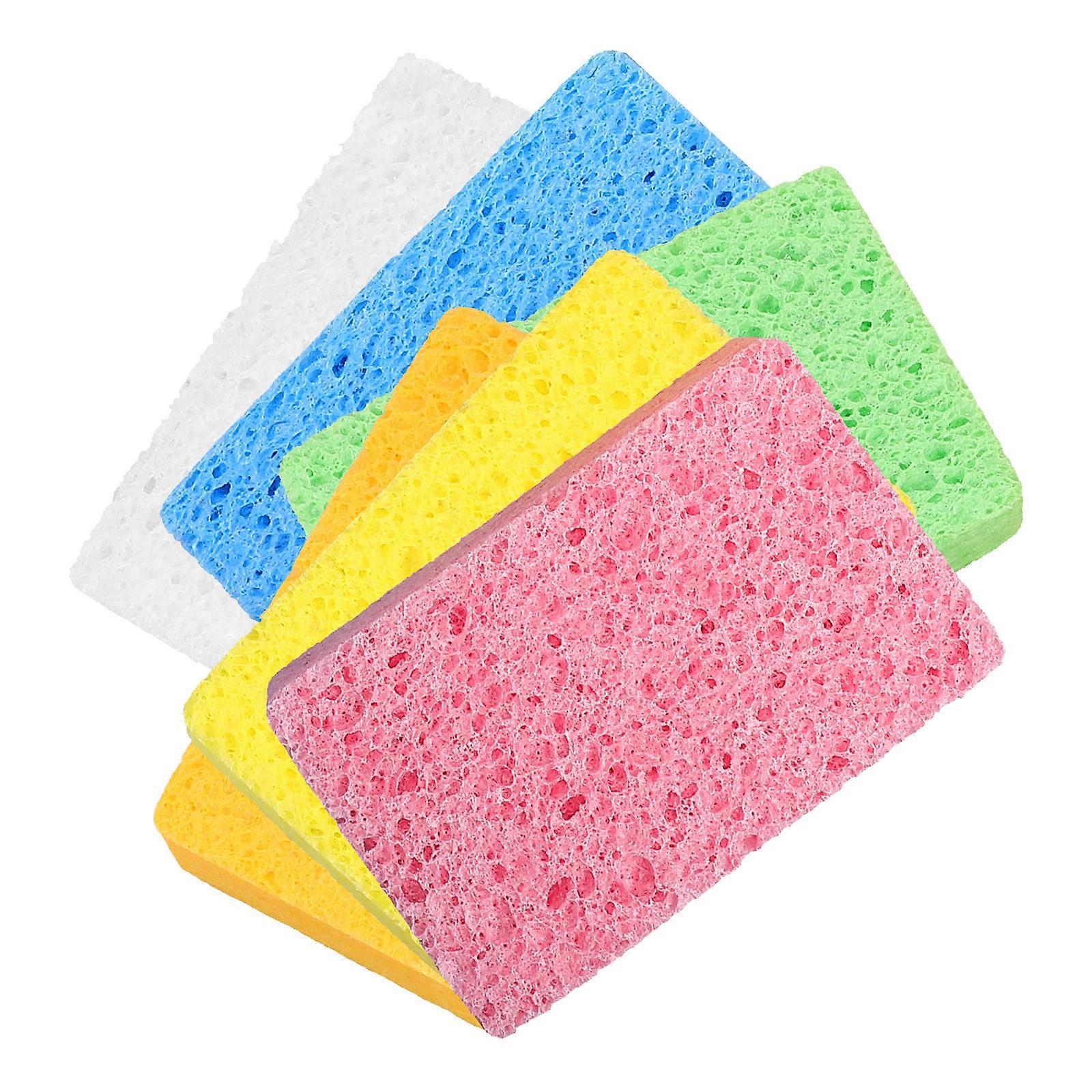 Cleaning Sponge Kitchen Sponge for Dish Washing 6Pcs Multi-Purpose Scrubber Set