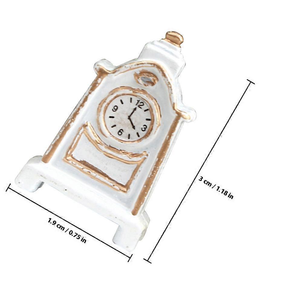 Miniature Table Clock Retro Pendulum Clock Model for Mini House