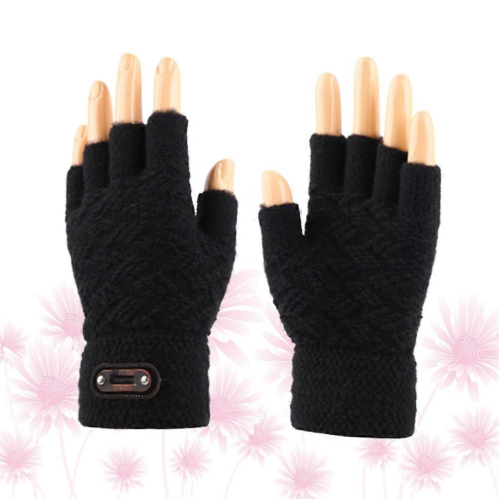 Touch Screen Gloves Windproof Gloves for Warm Keeping 1Pair Black