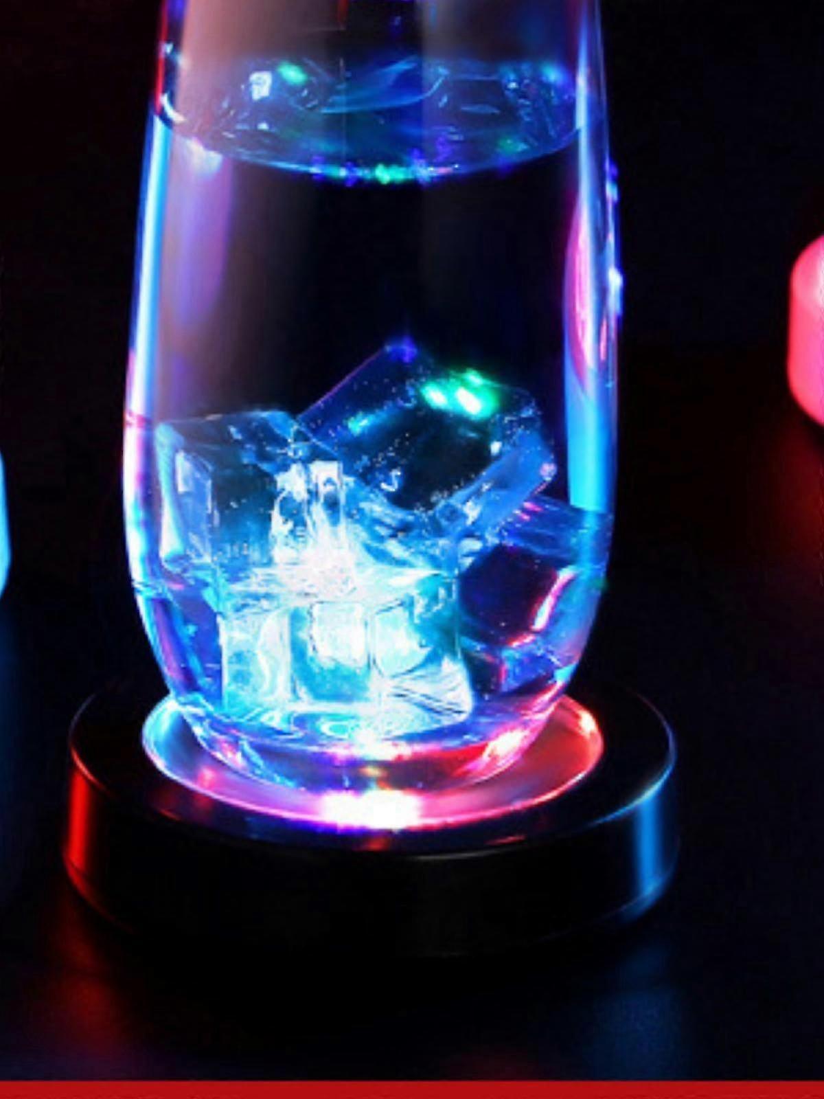 3 Pack Multicolor LED Gravity-Sensing Light Up Drink Coasters