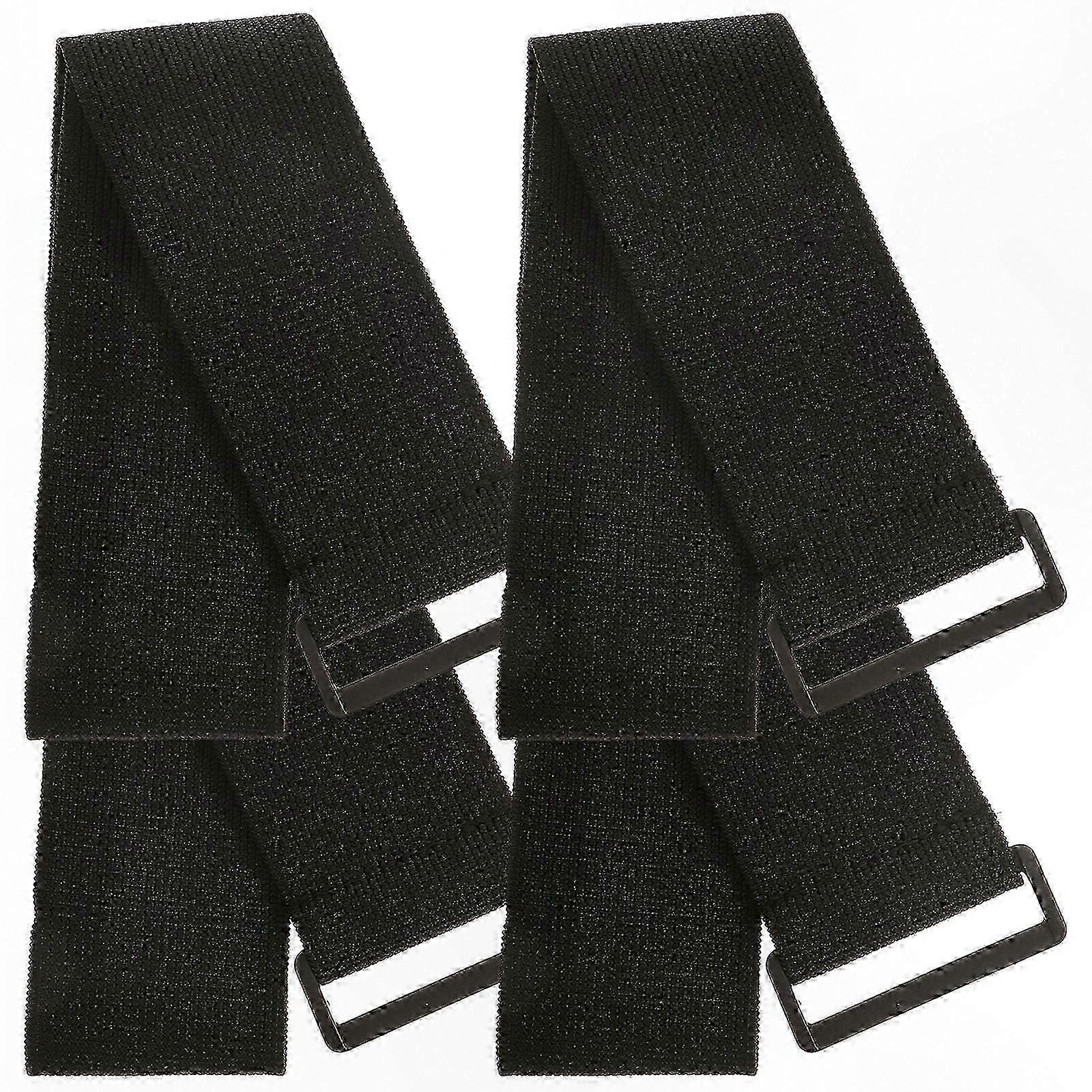 Reusable Elastic Hook and Loop Straps, 4-Pack Multipurpose Fastening Solution for Organization and Securing Items