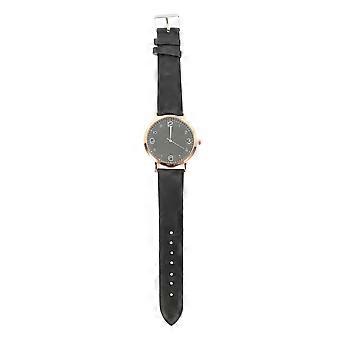 2Pcs Black Lady Watch for Women Wrist Watch Fashion Birthday Gift