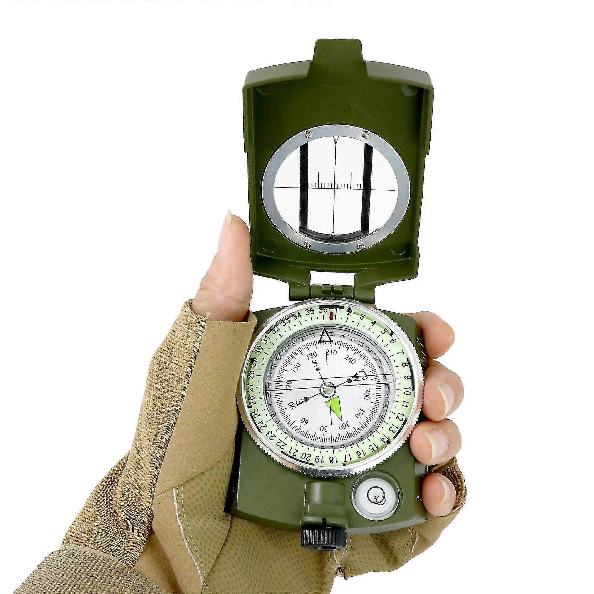 Precision Military Compass with Fluorescent Dial