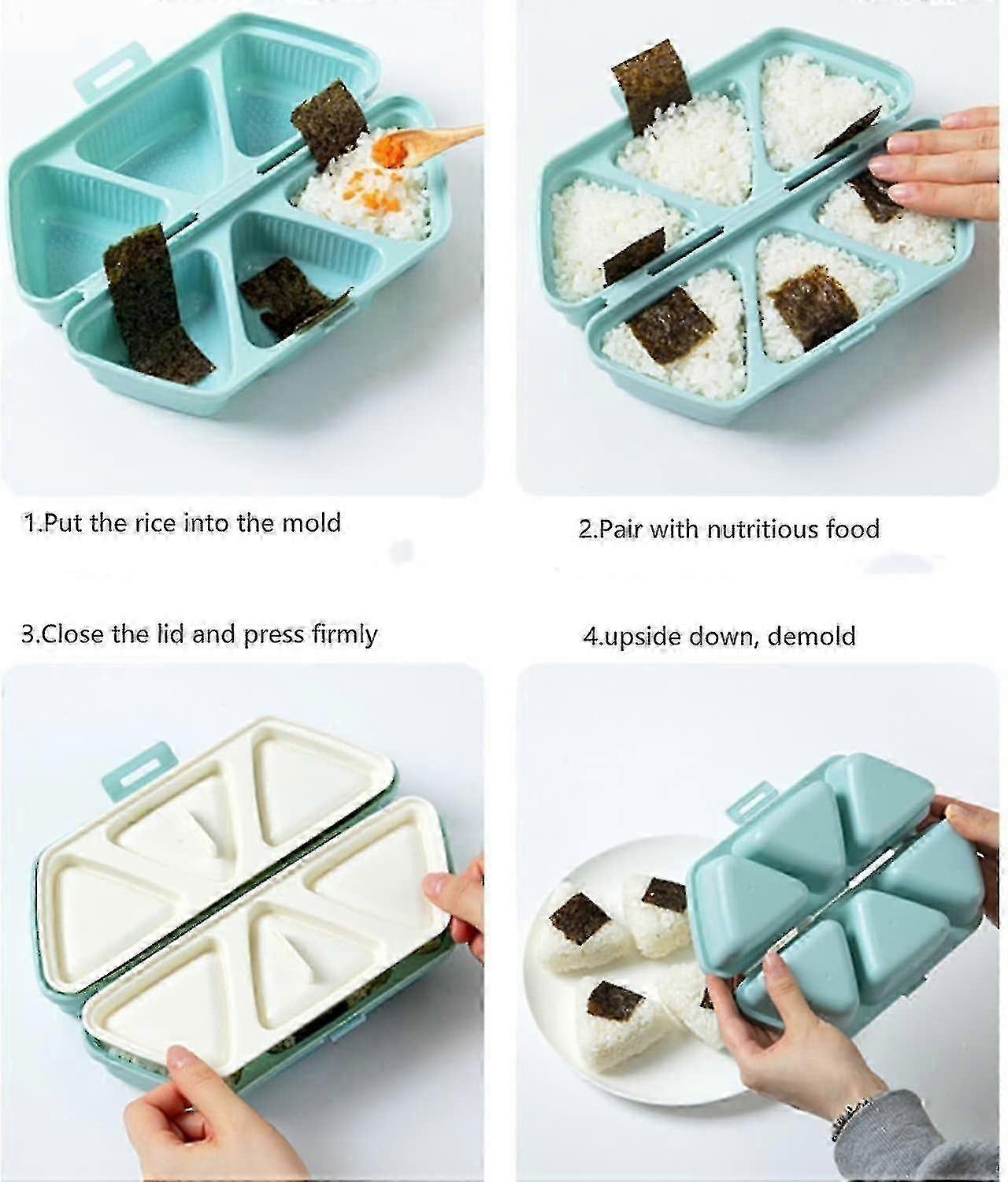 6-Cavity Triangle Onigiri Mold