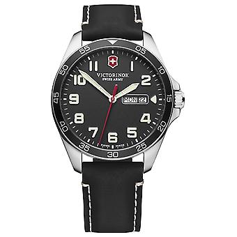 Victorinox field watch quartz analog man watch with cowhide bracelet V241846