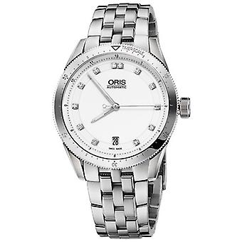 R. oris artix gt date lad e/bla diam 37m Automatic Analog Man Watch avec OR73376714191MB Bracelet en acier inoxydable