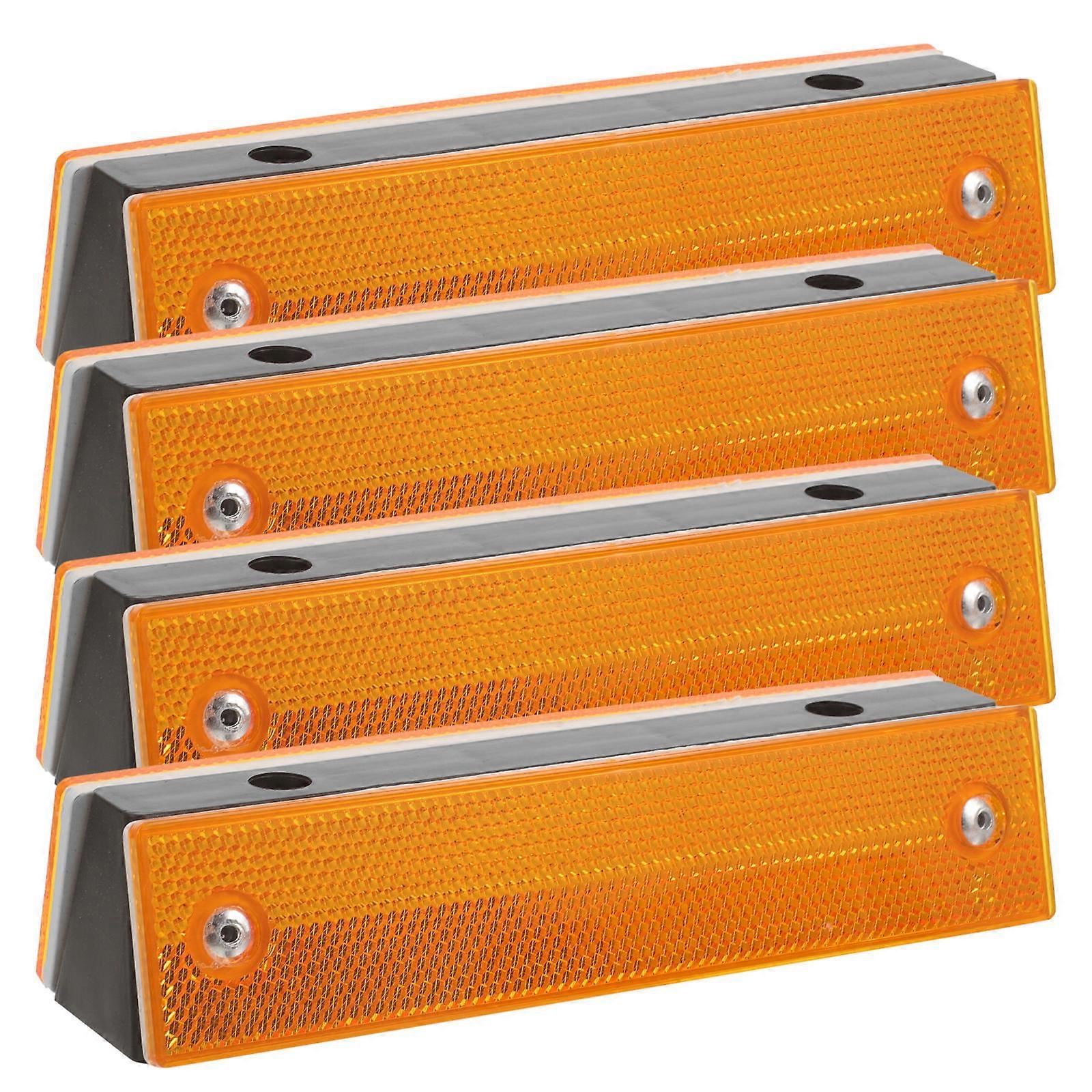 Reflective Delineators Rectangular Double-Sided Markers for Sidewalks 4Pcs