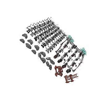 122Pcs Medieval Soldiers Model Swordman Warriors and Shield Gift@ff