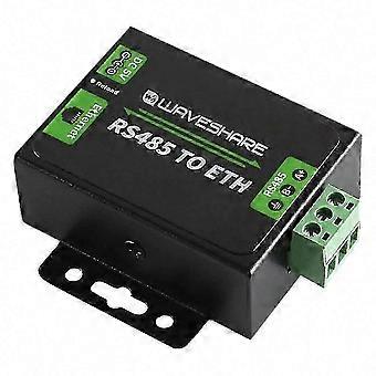 Industrial RS485 to RJ45 Ethernet Converter, 10/100M Auto-MDI/MDIX, TCP/UDP/HTTPD Modes, US Plug