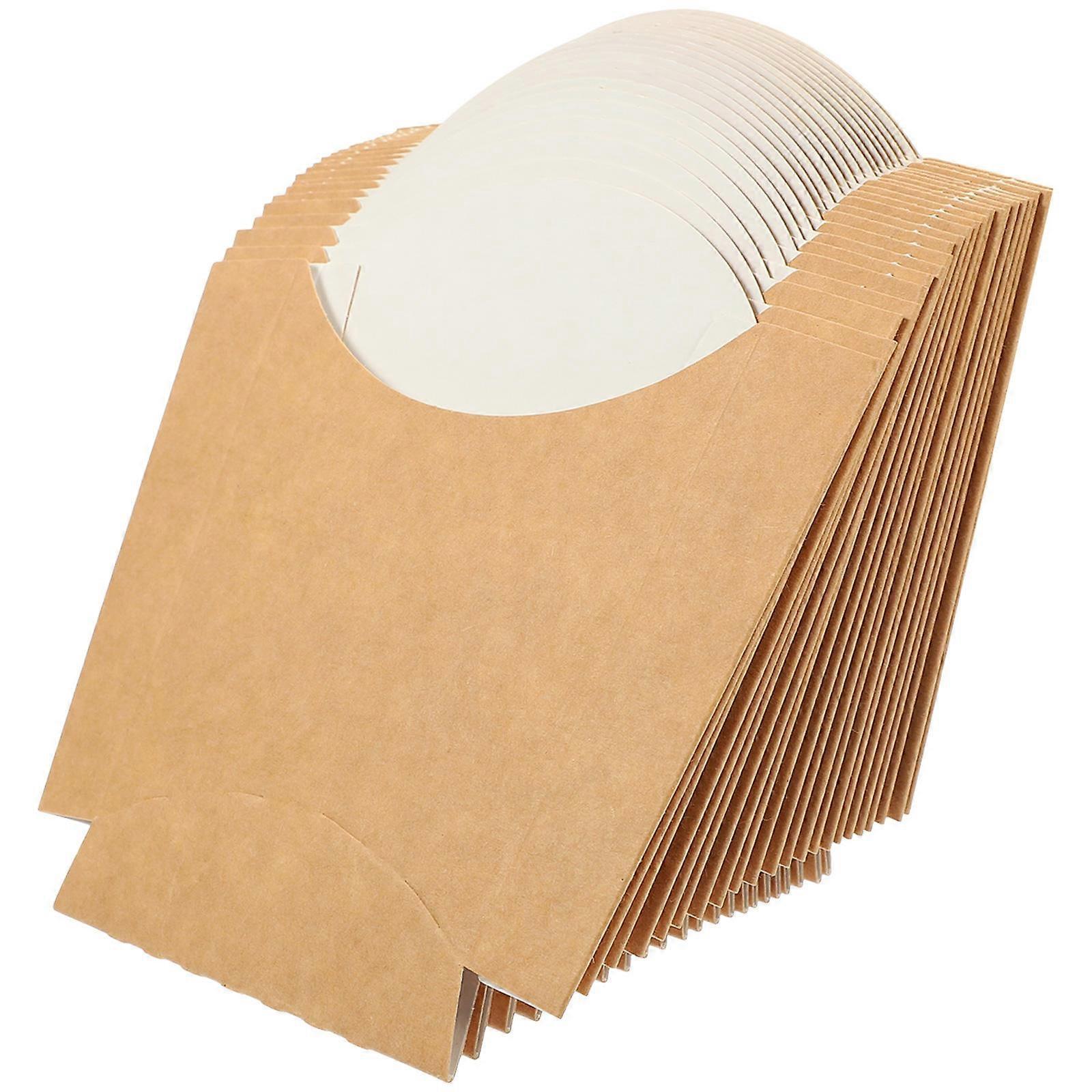 Disposable Kraft Paper Popcorn Boxes Snack Packaging Boxes compatible with Packing 100Pcs