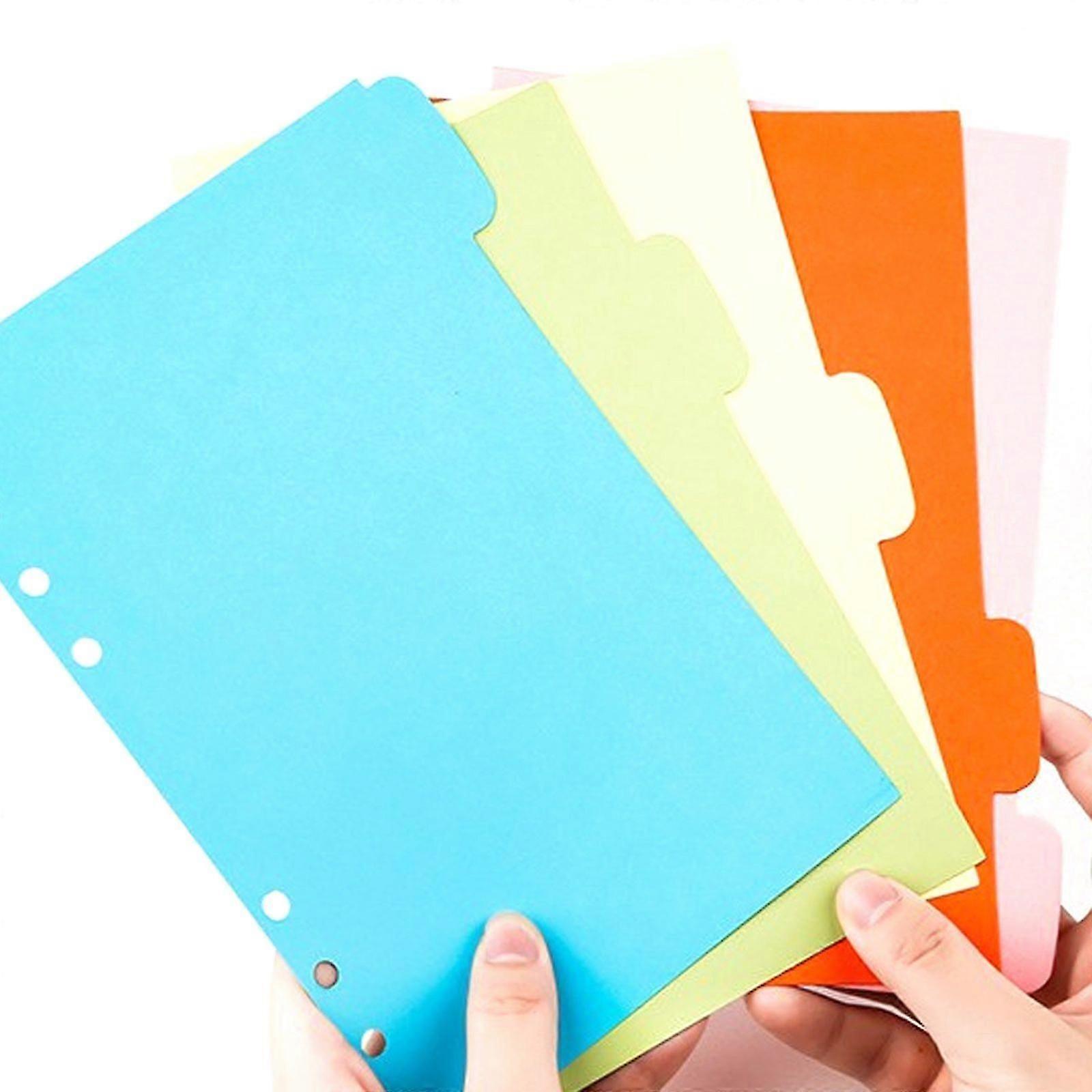 A5 Colour-Coded Blank File Dividers