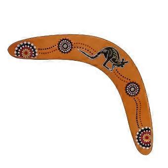 Natural Wood Returning V-Boomerang