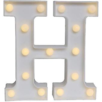 Dekorative LED-Beleuchtung Nummer Buchstaben, weiße Kunststoff Party Party Nummer Lichter Zeichen Party Hochzeit Dekor Batteriebetrieben (1)