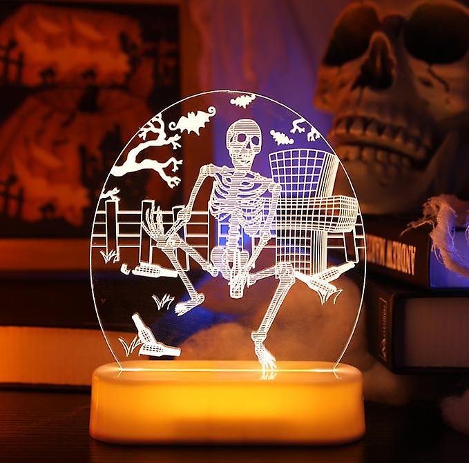 Halloween Decorations, 3d Halloween Night Lights With Remote Control, Personalized Acrylic Illusion Night Lights With Multiple Color Variations, 3 Sty