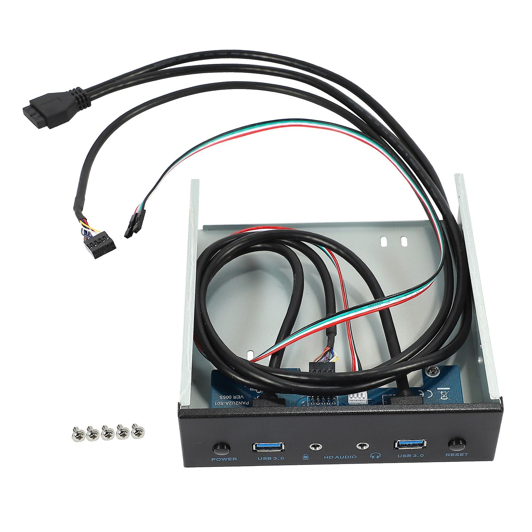 Usb 3.0 2 Port Optical Drive Front Panel Expansion Adapter Usb 3.0 Hub +Hd Audio+ Switch Button
