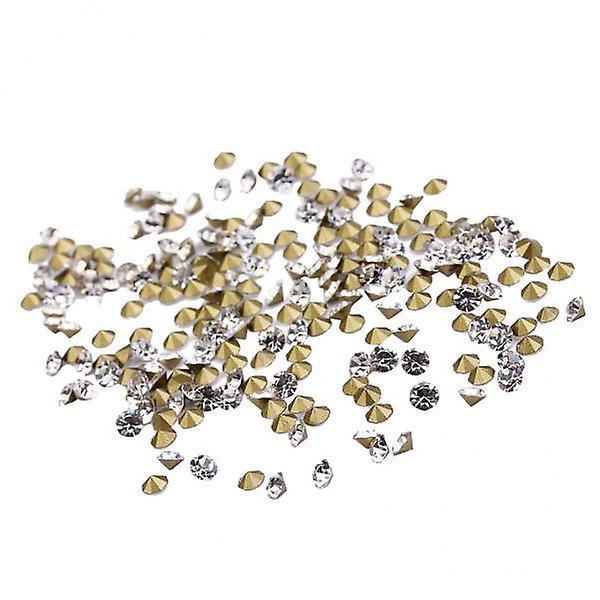 4x1440 Pieces Sharp Bottom Glitter Rhinestones Decorations white 80g