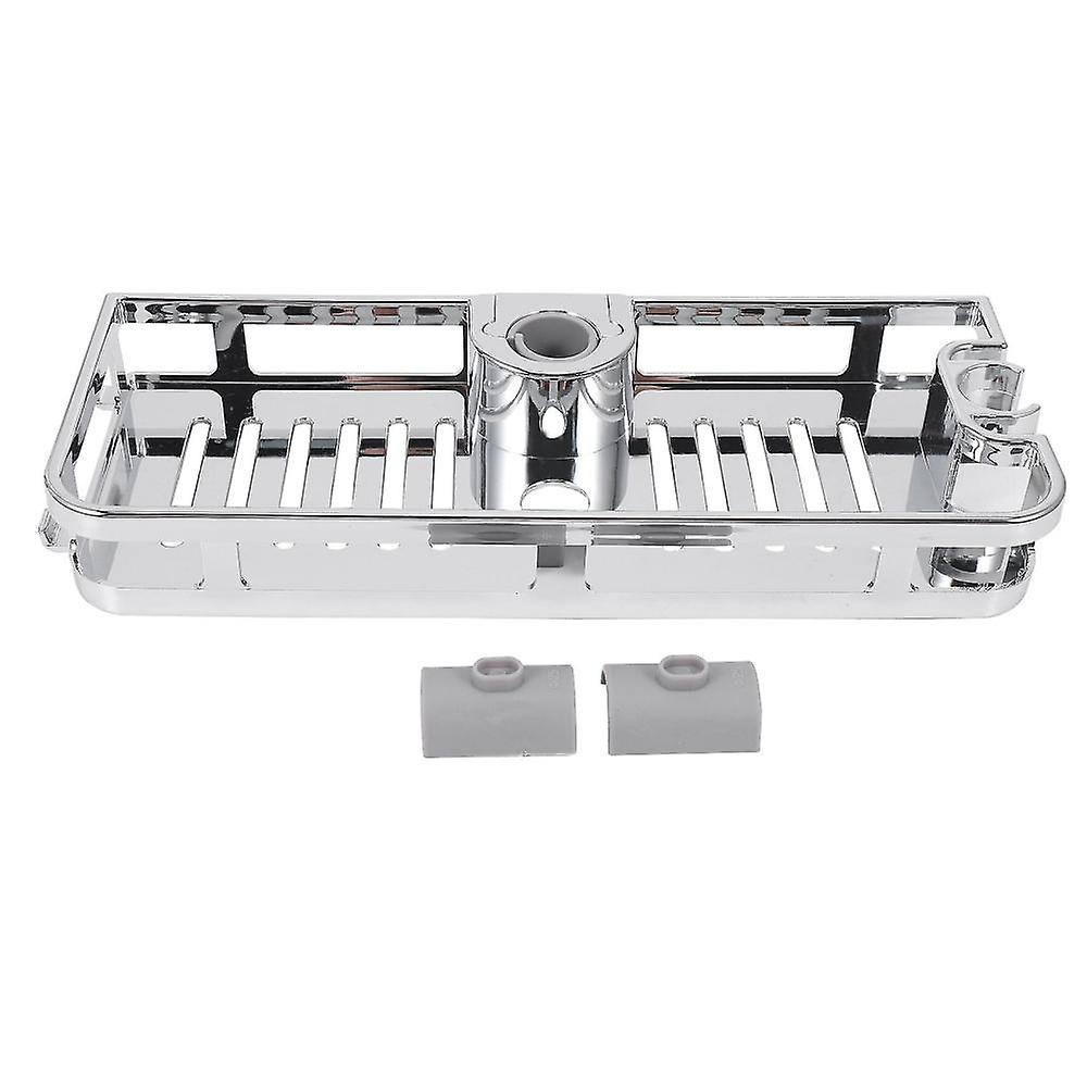 Lifting Shower Shelf Rectangle Detachable Storage Tray Rack Plastic Holder Kitchen Bathroom Accesso