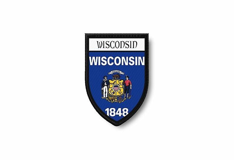 Patch Ecusson Termocollant Edge Brode Flag Prints USA Wisconsin