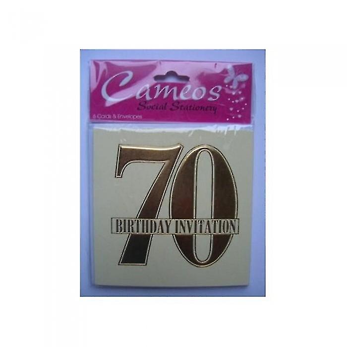 Cameos 70th Invitations (Pack of 6)
