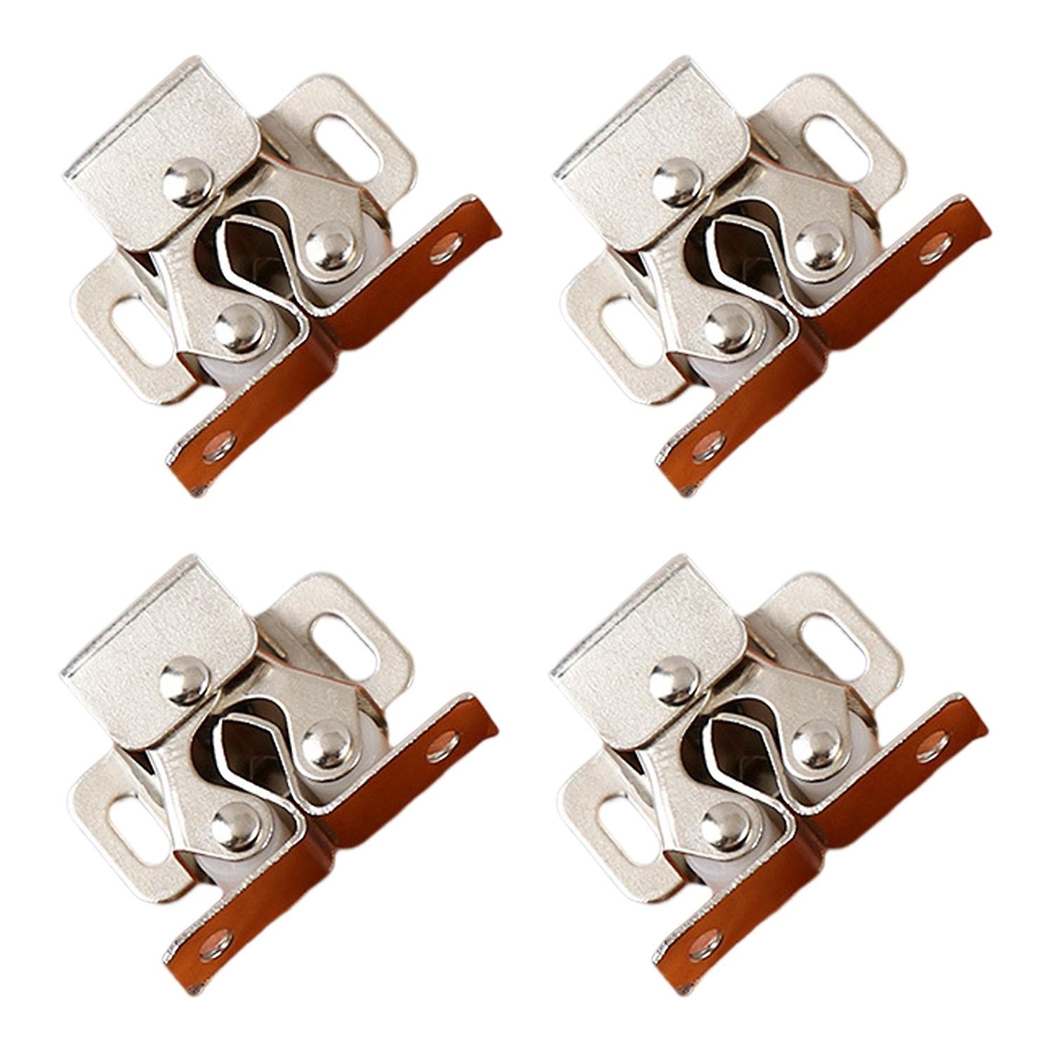 1 Set Cabinet Door Lock Built-in Spring Rustproof Electroplated Adjustable Iron Cabinet Latch Cupboa