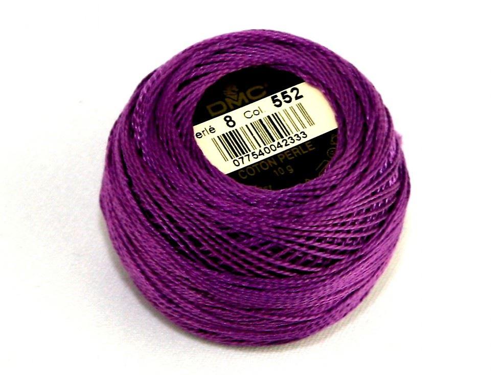 DMC 8 号 棉 Perle 线 80 米 552 - 每 10 克球