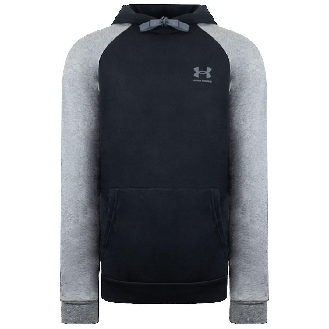 Under Armour Rival Fleece Langarm Herren Kapuzenpullover Grau/Marineblau 1366357 001
