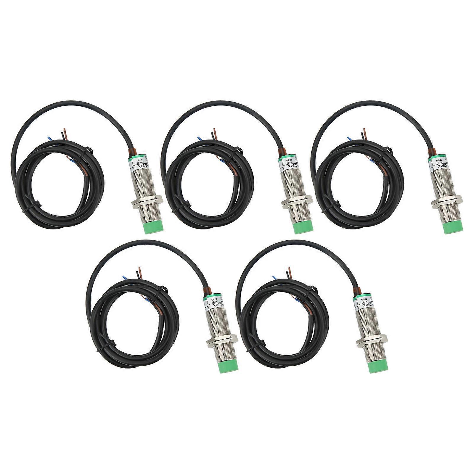 Proximity Switch Inductive Proximity Sensor Switch Waterproof Contactless Approach Sensor Switch M18 NPN Normally Open for 6‑36VDC Automatic