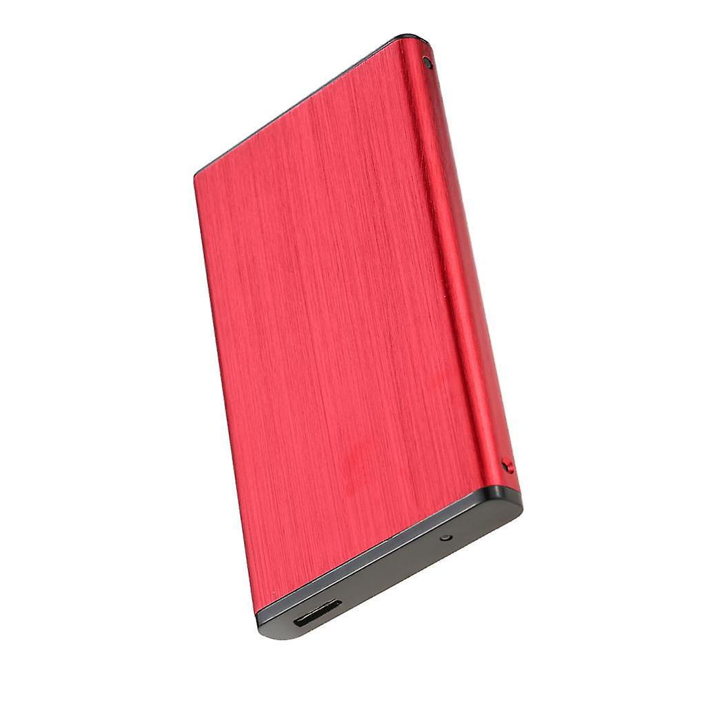 2.5" USB 2.0 Aluminum External IDE Hard Drive External Case Enclosure Red