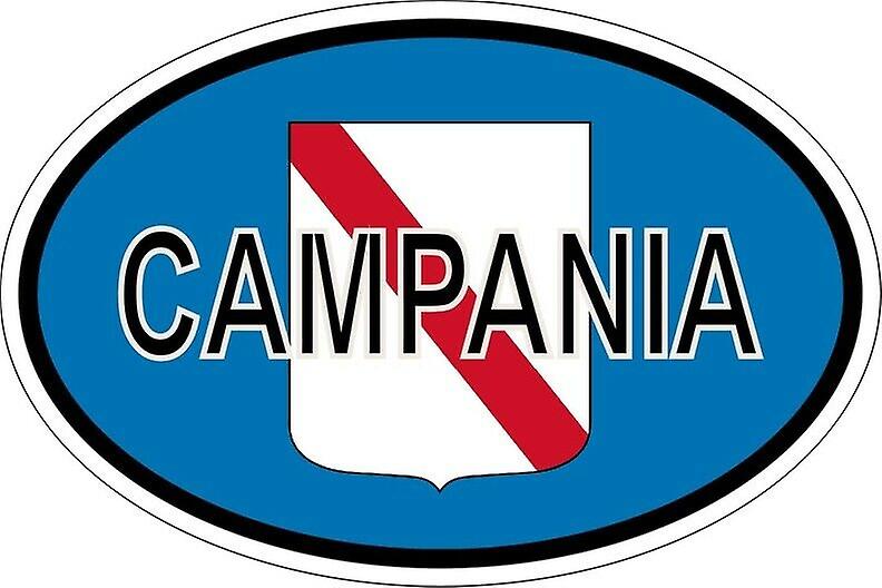 Sticker sticker oval oval flag code country Italy campanie