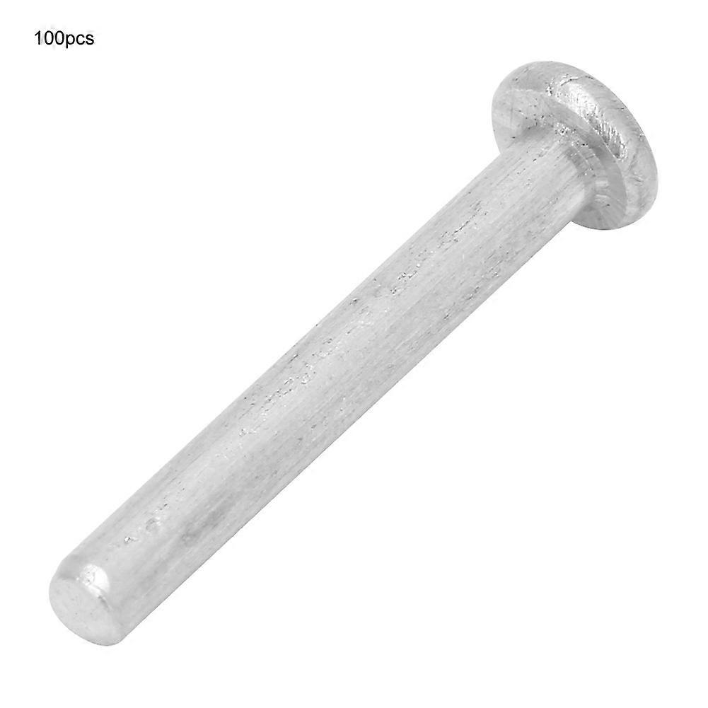 100pcs M2.5*18/20mm Flat Head Aluminum Rivets Countersunk Solid Rivets (M2.5*18)