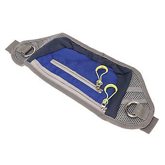 Dog Treat Training Pouch Nylon Multifunctionele Reflecterende Strip Pet Treat Bag Houder met Rits voor Buiten Wandelen Blauw