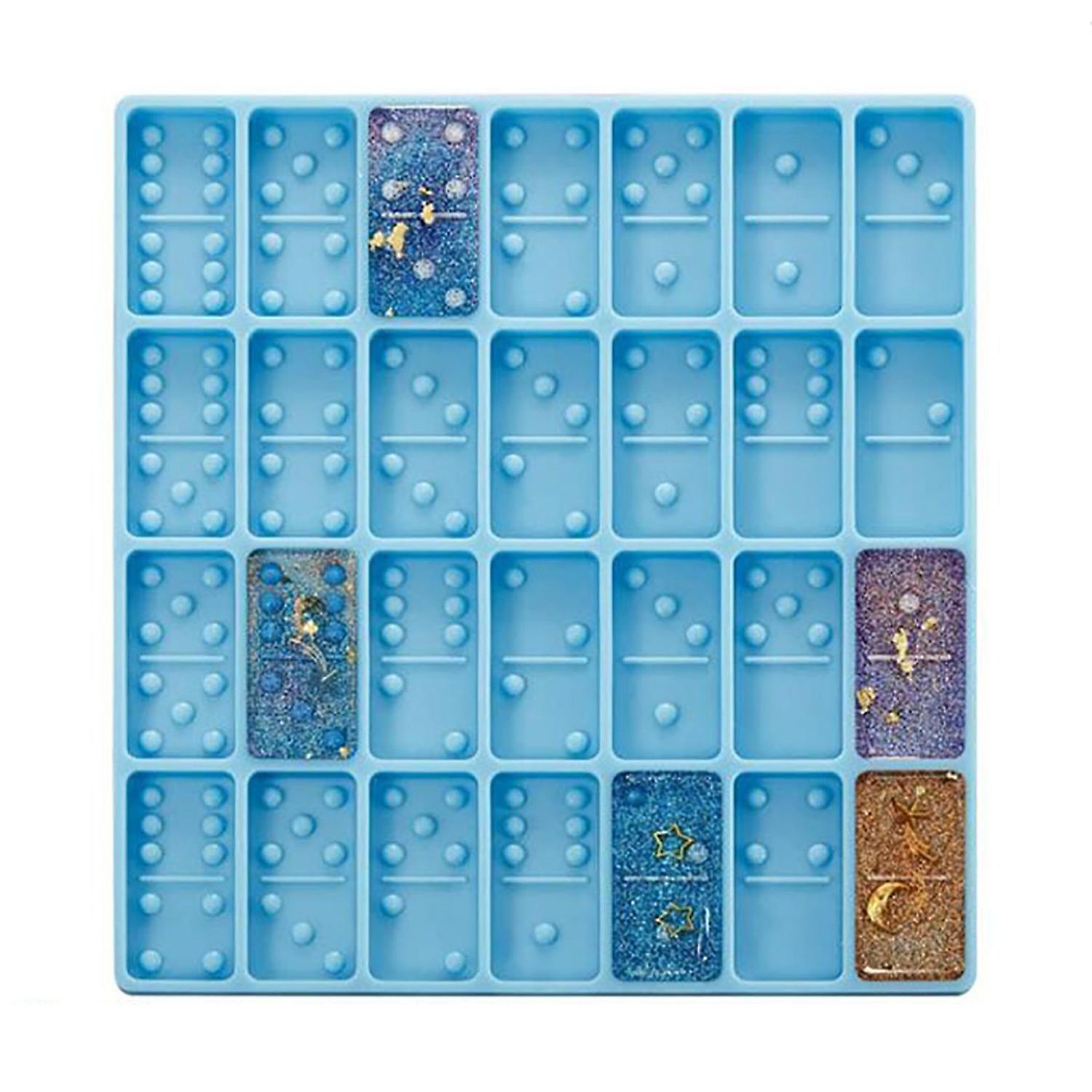 Domino Mold Easy Demolding Αντικολλητικό καλούπι σιλικόνης Ανθεκτικό στη θερμότητα επαναχρησιμοποιήσιμο καλούπι χύτευσης για DIY Craf