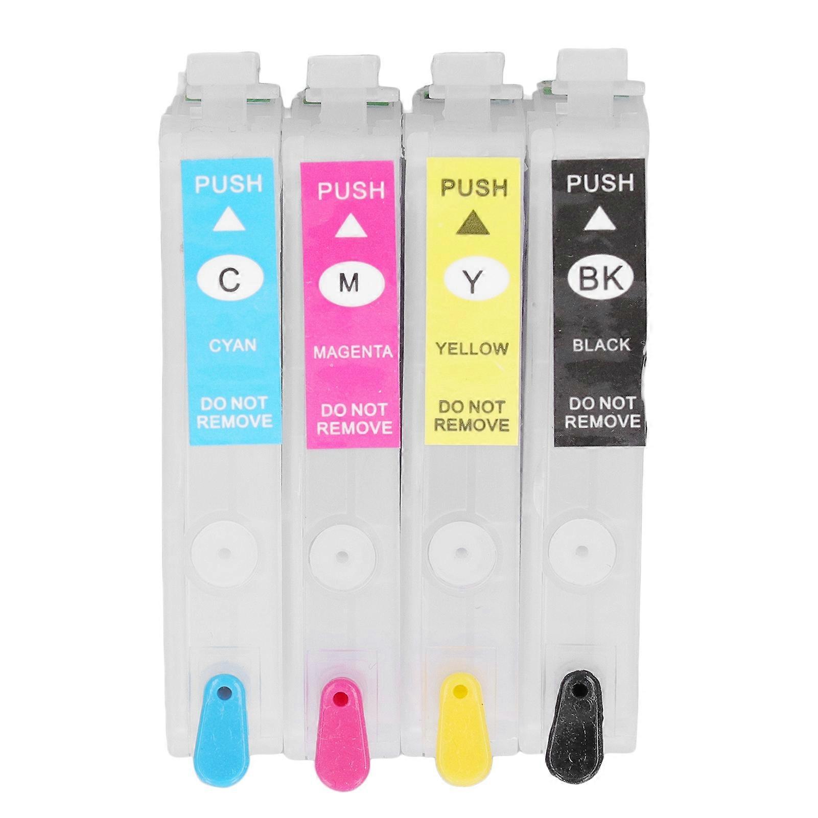 Cartouches d’encre compatibles Recharge de remplacement 4 couleurs avec puce permanente pour imprimante à jet d’encre T1711 T1712 T1713 T1714
