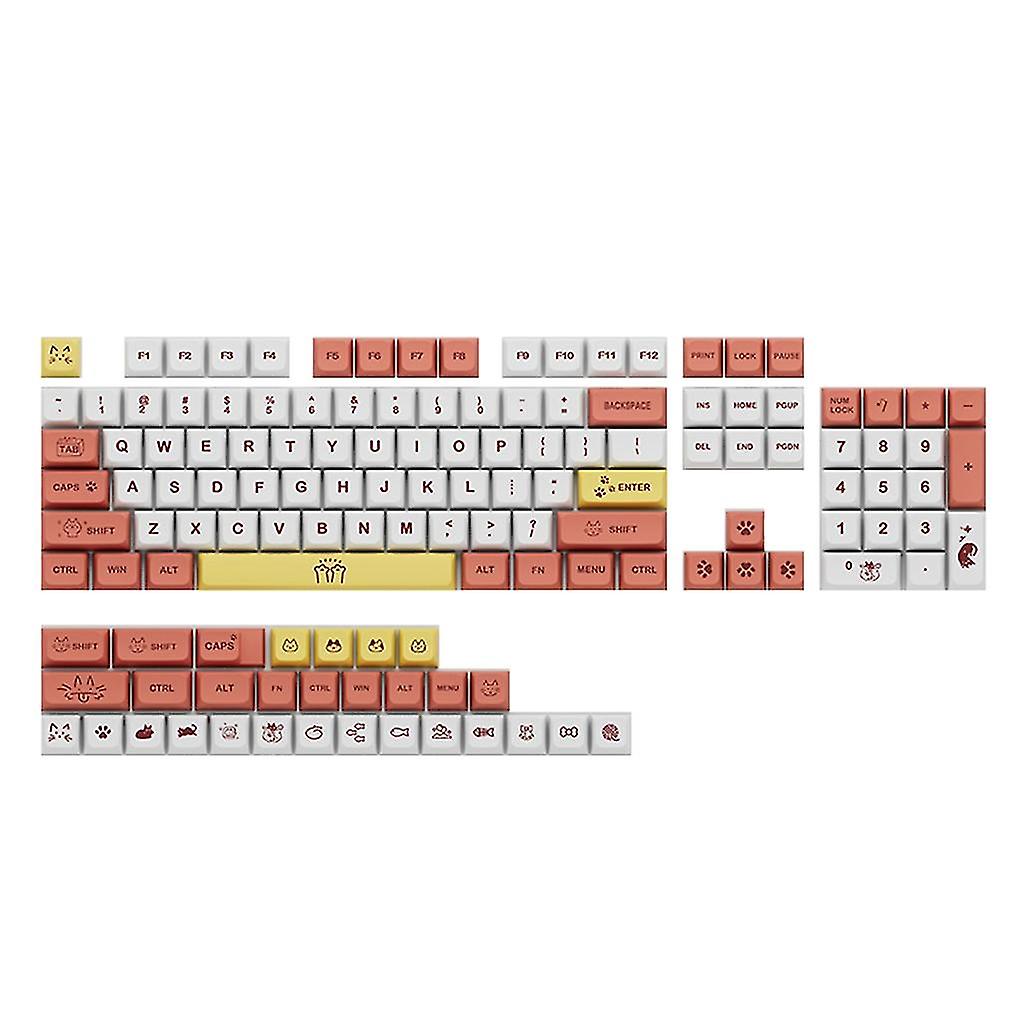 Xda Pbt Keycaps Cat Paw Dye-sub Forcherry Mx-switches Mechanical Keyboard Cute