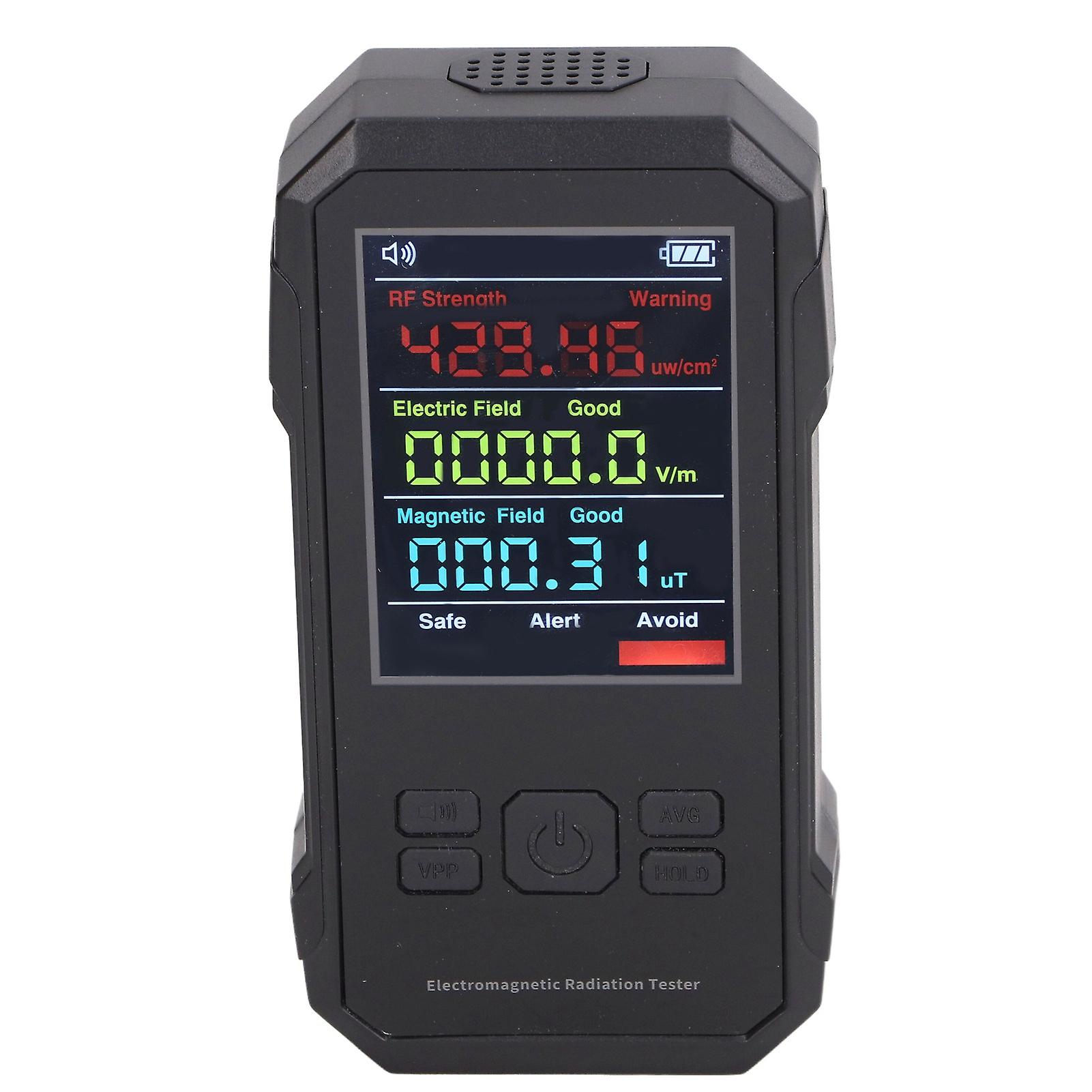 Radiation Detector, Digital EMF Meter, LED Display, Portable RF Electric Field, Magnetic Field Level Alert, Geiger Counter