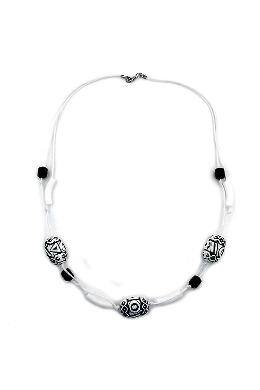 Necklace Olive Black-white - Gl00293