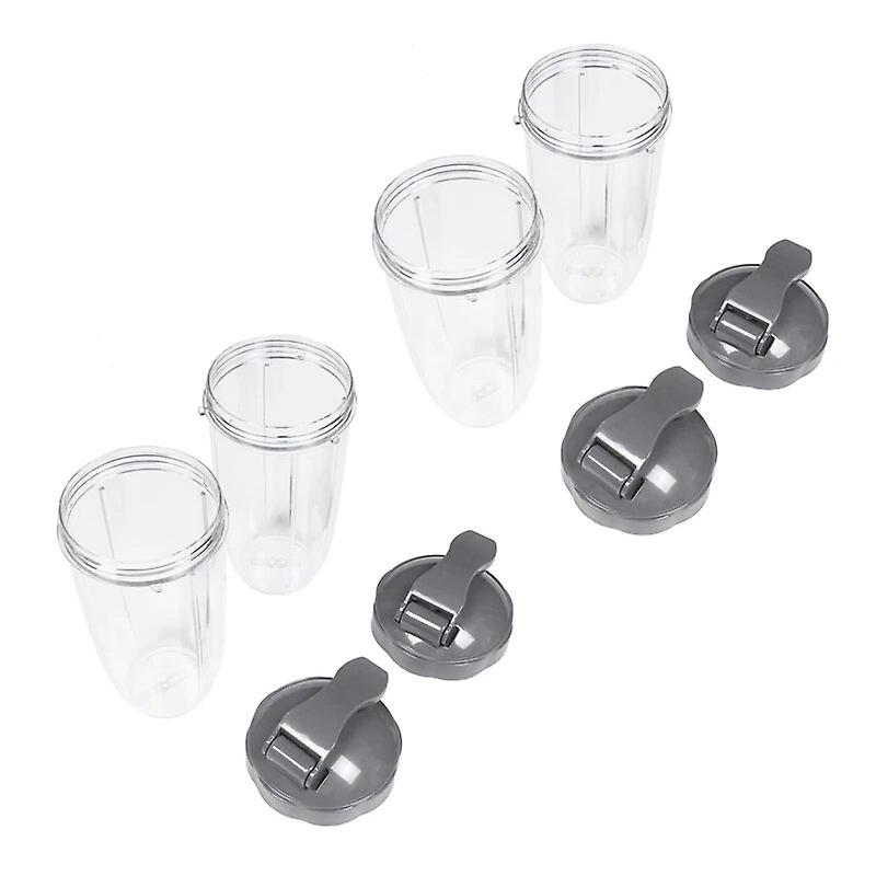 32Oz Replacement Cups With Flip Top To Go Lid For Nutribullet 600W And Pro 900W Blender (4 Pack)~11078