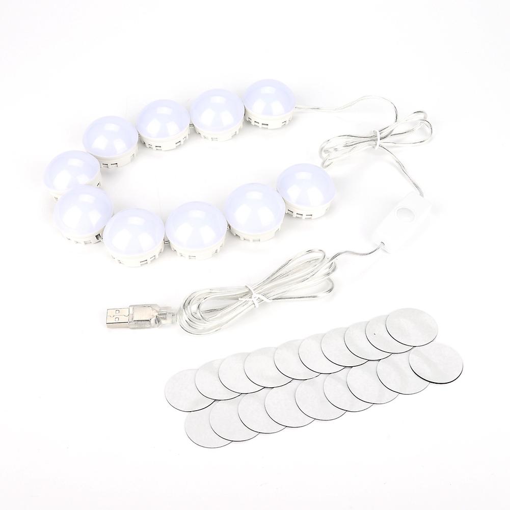 Vanity LED Mirror Light Kit Makeup Cold White Mirror with 10Pcs Dimmable Light Bulb