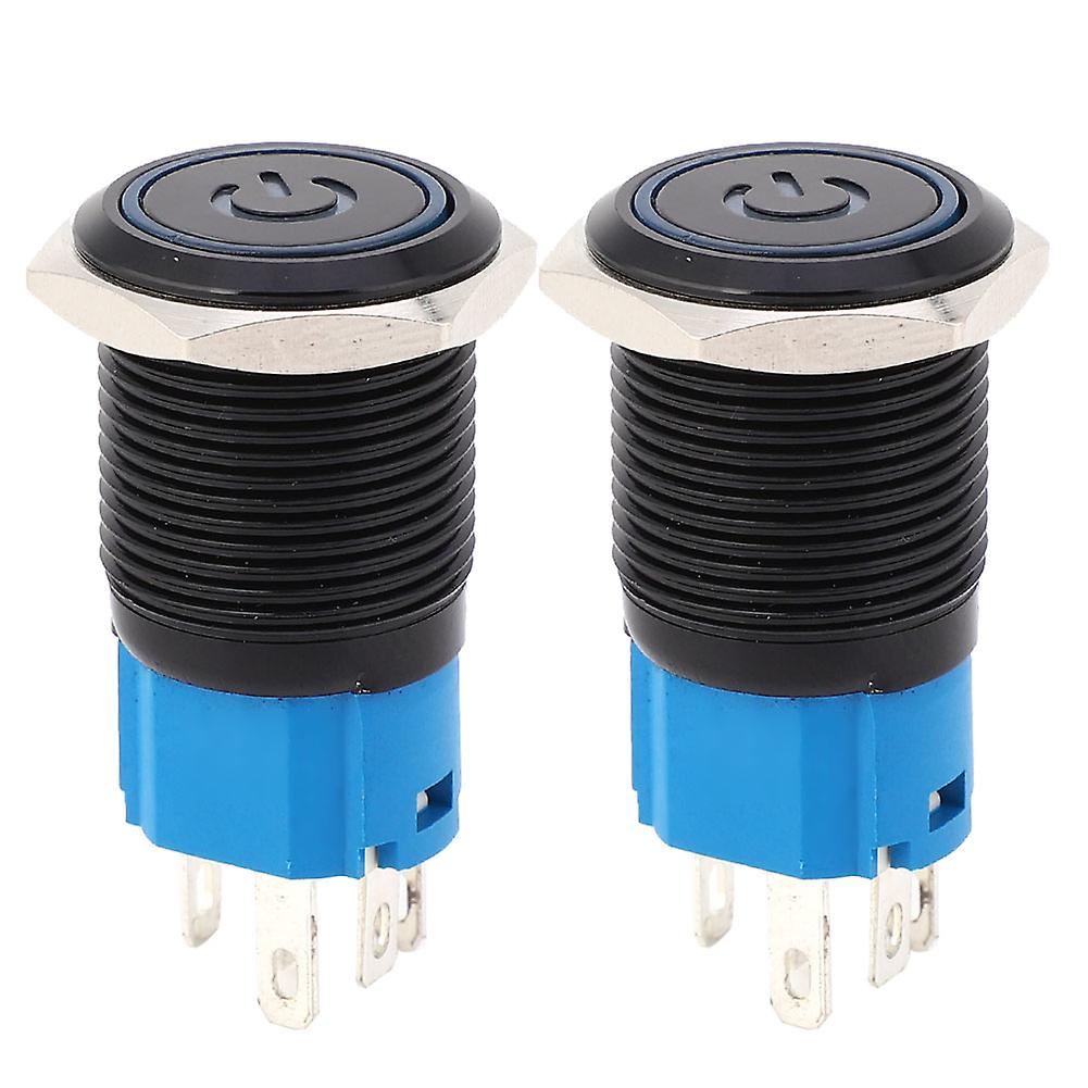 Metal self-locking switch IP65 protection, with LED light