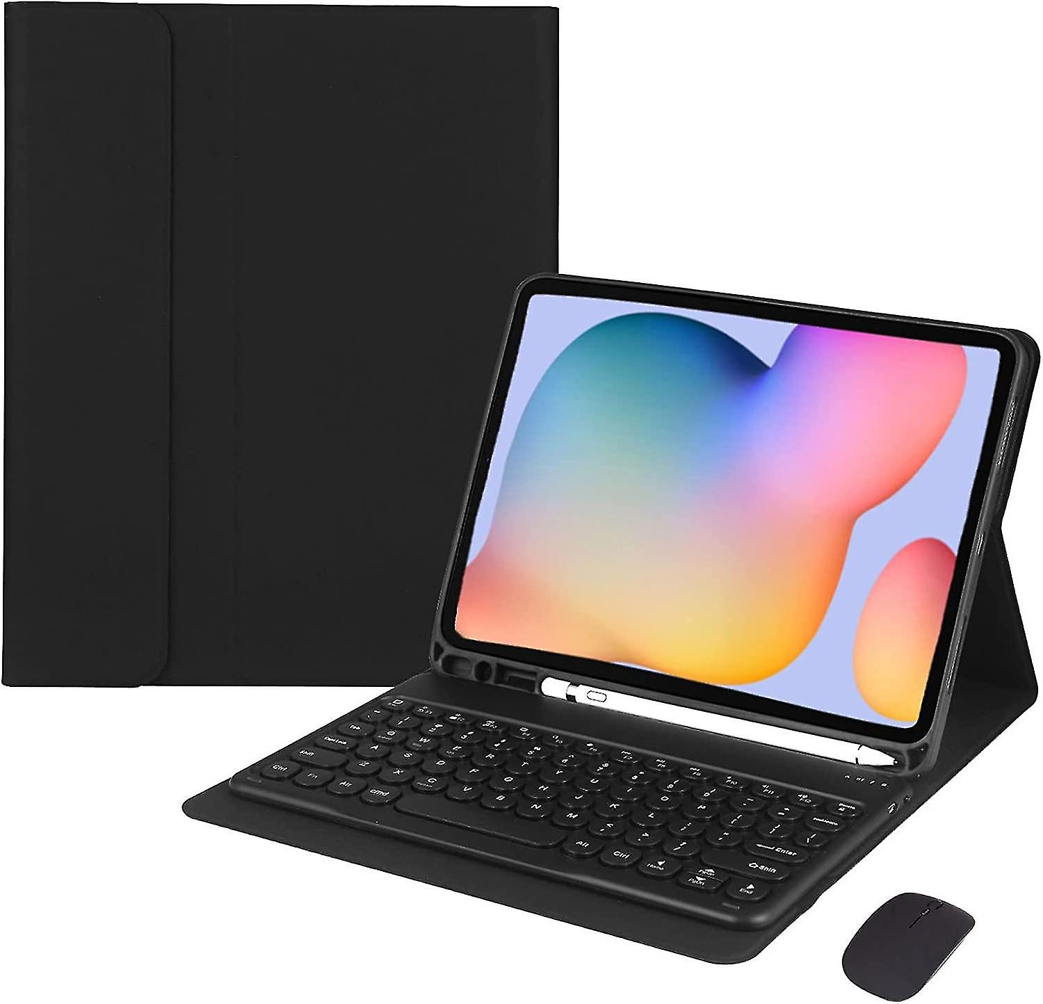 Keyboard Case For Samsung Galaxy Tab A8 10.5 Inch, Detachable Wireless Keyboard With Mouse, Round Key, S Pen Holder, Slim Lightweight Stand Protective