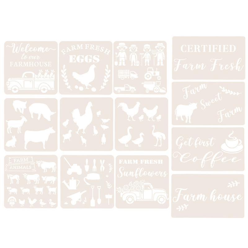 13pcs Journal Stencil