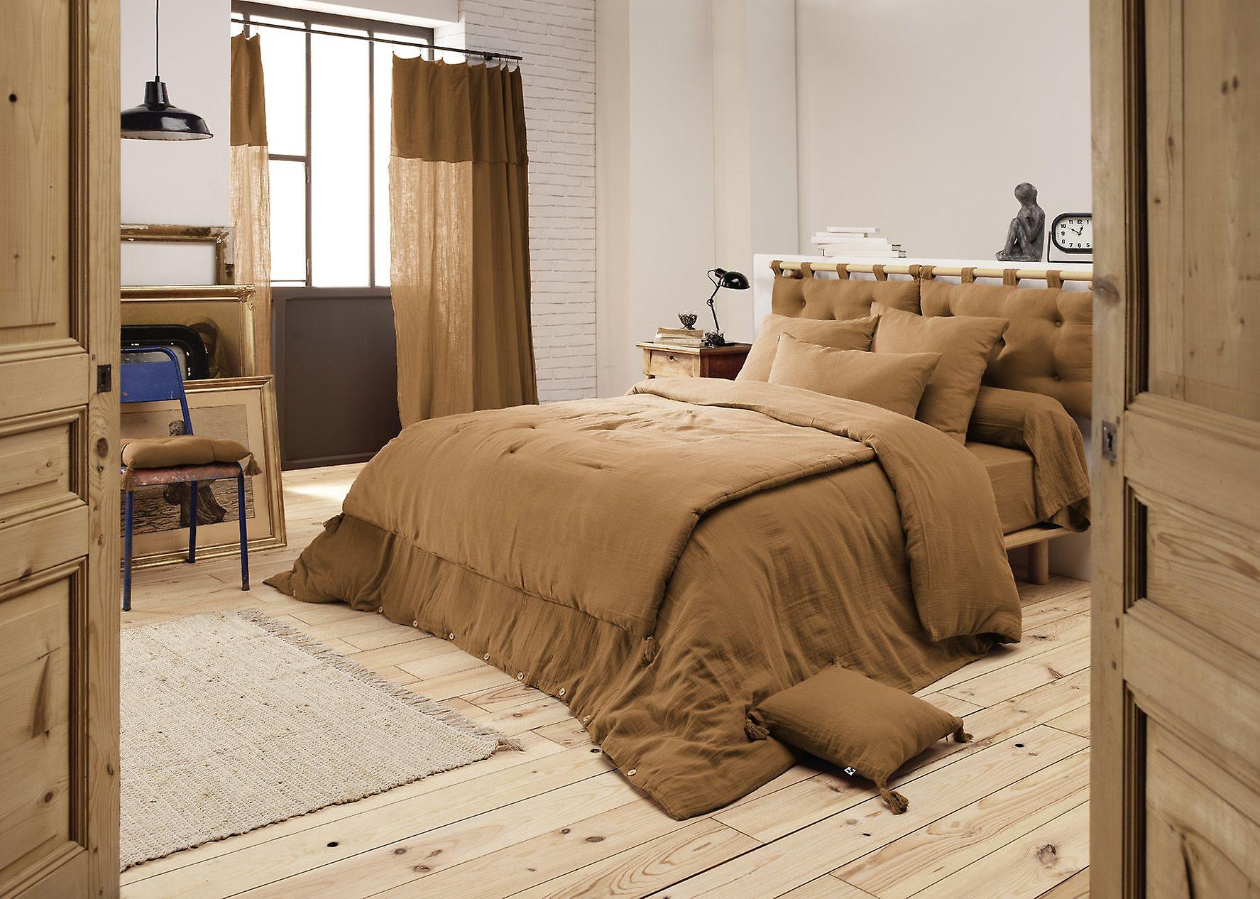 Duvet Cover 200 x 200 cm GAÏA Camel