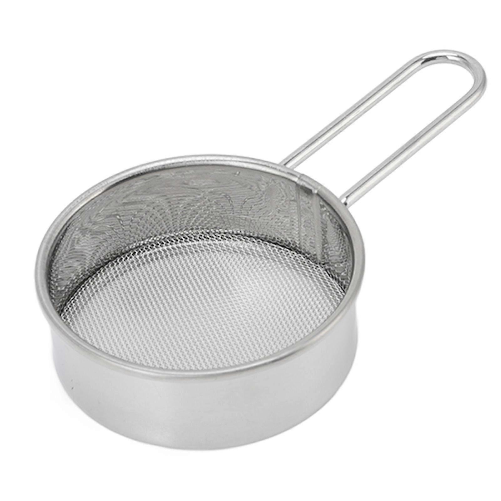 Mehlsieb Sieb 304 Edelstahl Leicht, leicht zu reinigen, ergonomischer Griff Mesh Rundsieb zum Backen