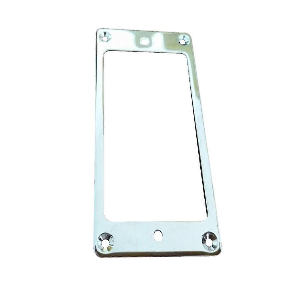 1pcs Durable Metal Humbucker Pickup Mounting Rings Frame Mounting Ring Flat Base Pickup Frame (Silver)