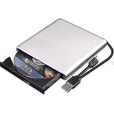 External Blu Ray Dvd Drive 3d, Usb 3.0 And Type-c Blu Ray Cd Dvd Reader Slim Optical Portable Blu-ray Drive
