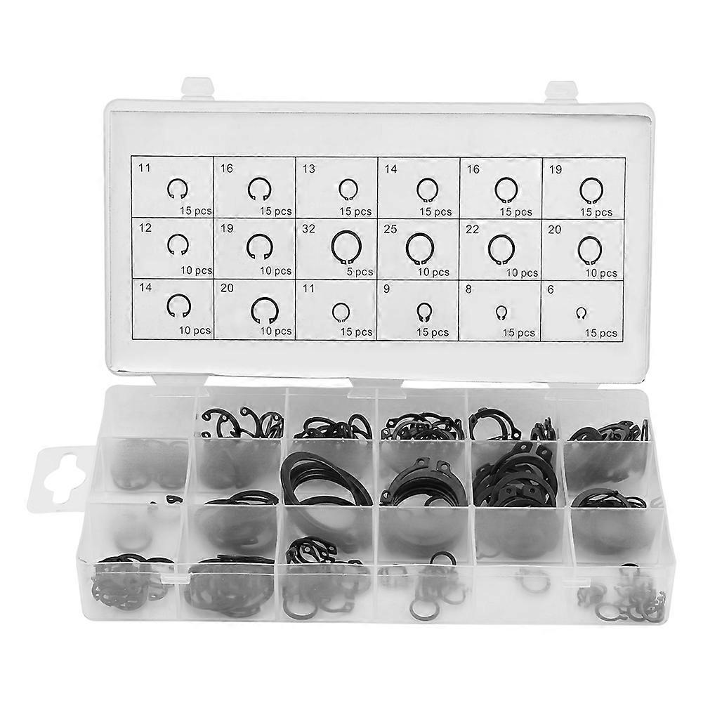 225pcs Internal & External Snap Retaining Ring Circlip Assortment Box Set 18 Sizes
