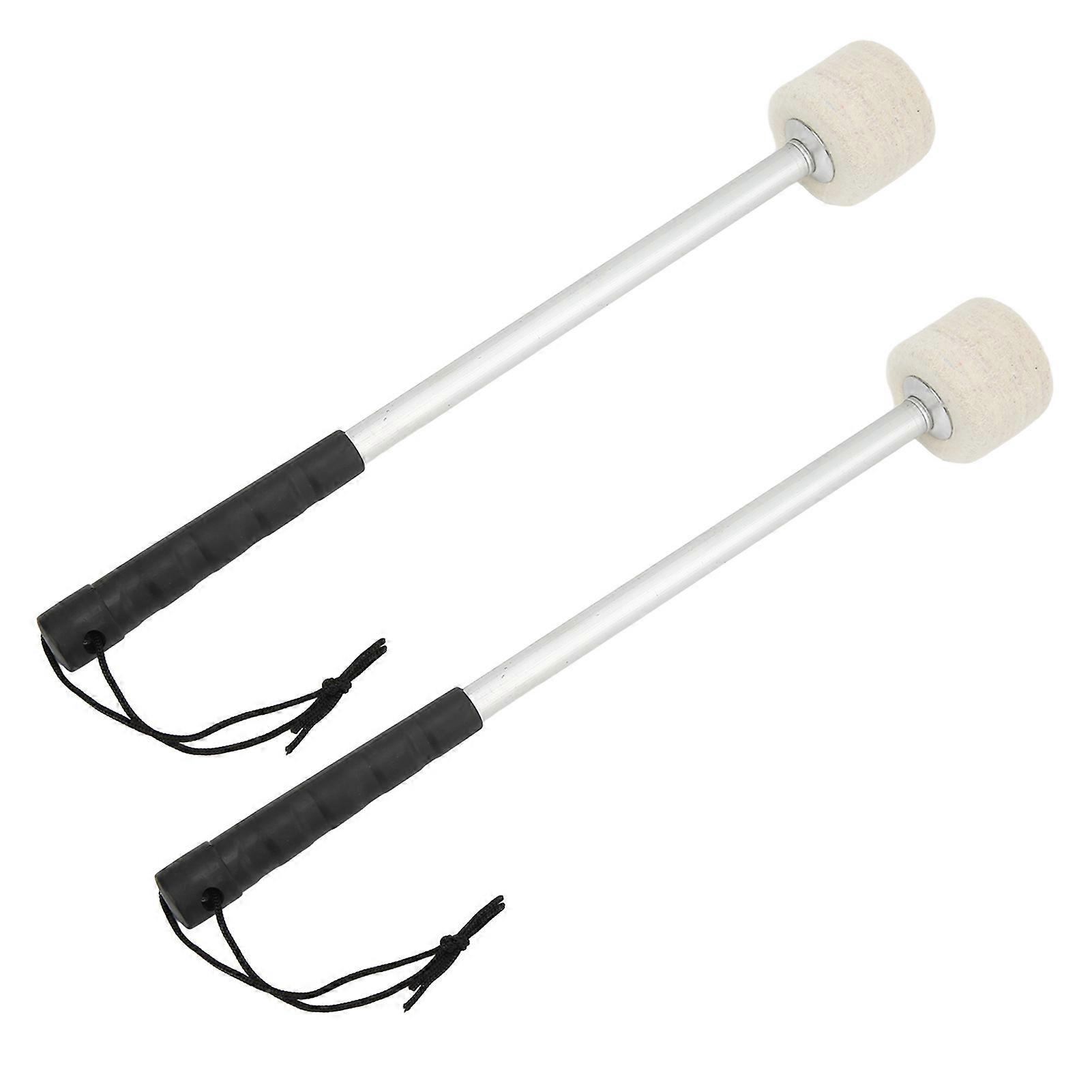 2pcs Percussion Mallets Compact Portable Light Weight Professional Practical Instruments Parts For Bass Drums
