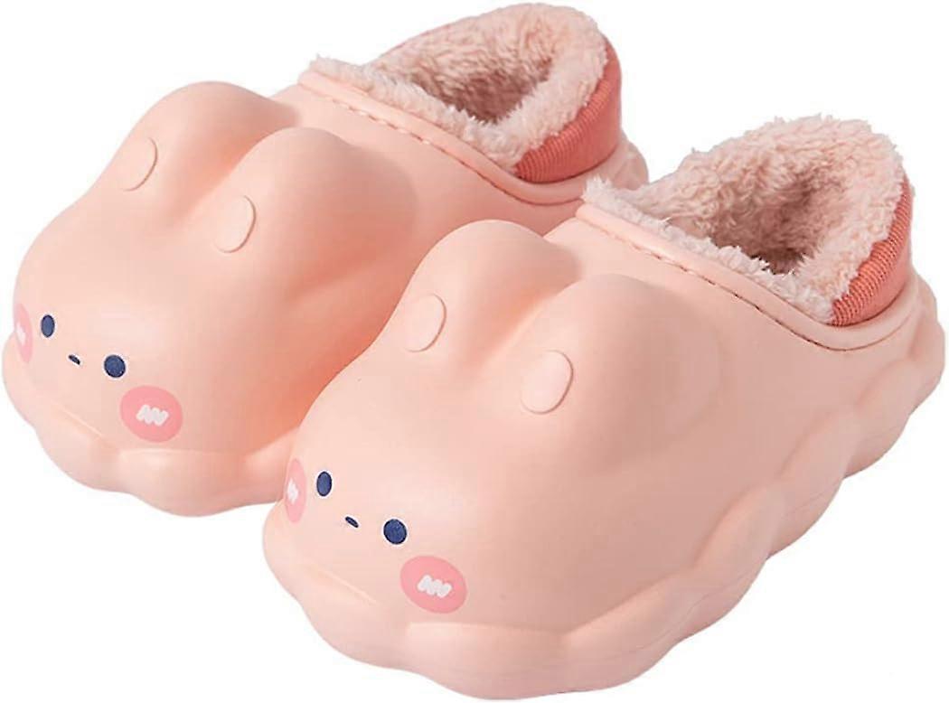 Ladies cotton slippers winter indoor home cute cartoon cloud rabbit thick bottom warm cotton slippers