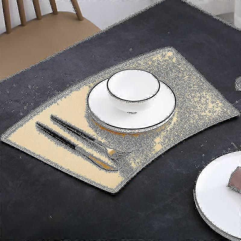 Napperon 6 pièces, Cuir, Napperon occidental, Or