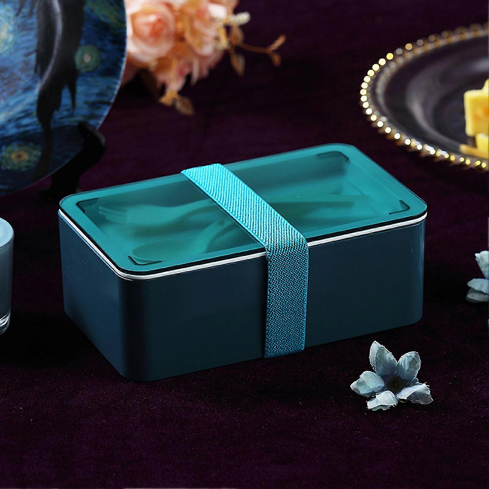 Matboks Rektangulær Bærbar Partisjon Forseglet Praktisk Matboks Bentoboks for Arbeider Student Kontorarbeidere